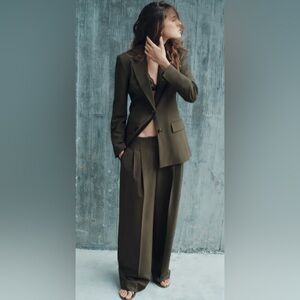 Zara Olive Green Women's Suit Set